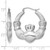 Sterling Silver Rhodium-Plated Polished/Satin Claddagh Hoop Earrings, 34 mm - View 4