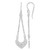 Sterling Silver Rhodium-Plated Filigree Dangle French Wire Earrings, 56 mm