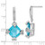 Sterling Silver Blue & Clear Cubic Zirconia Post Dangle Earrings, 33.7 mm - View 3