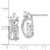 Sterling Silver Rhodium-Plated Polished Fancy Cubic Zirconia Post Drop Earrings, 19.7 mm - View 3