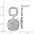 Sterling Silver Cubic Zirconia 2-Squares Post Dangle Earrings, 38 mm - View 4