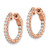 Sterling Shimmer Sterling Silver Rose-Tone Rose Gold-Tone 34 Stone 2.0 mm Cubic Zirconia In and Out Round Hinged Hoop Earrings, 19 mm Long - View 2