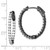 Sterling Shimmer Black Rhodium-Plated 46 Stone 2.25 mm Cubic Zirconia In and Out Oval Hinged Hoop Earrings, 29.9 mm Long - View 4