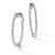 Sterling Shimmer Black Rhodium-Plated 46 Stone 2.25 mm Cubic Zirconia In and Out Oval Hinged Hoop Earrings, 29.9 mm Long - View 5