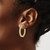Sterling Shimmer Sterling Silver Gold-Tone Flash Gold and Silver-Tone 2.5 mm Cubic Zirconia 38 Stone In and Out Hinged Hoop Earrings, 25.2 mm Long - View 3