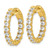 Sterling Shimmer Sterling Silver Gold-Tone Flash Gold and Silver-Tone 3 mm Cubic Zirconia 30 Stone In and Out Hinged Hoop Earrings, 23.7 mm Long - View 2