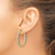 Sterling Shimmer Sterling Silver Gold-Tone Flash Gold and Silver-Tone 3 mm Cubic Zirconia 52 Stone In and Out Hinged Hoop Earrings, 34.7 mm Long - View 3