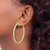 Sterling Shimmer Sterling Silver Gold-Tone Flash Gold and Silver-Tone 3 mm Cubic Zirconia 78 Stone In and Out Hinged Hoop Earrings, 48.8 mm Long - View 3