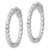 Sterling Shimmer Sterling Silver Rhodium-Plated 38 Stone 2 mm Cubic Zirconia In and Out Round Hinged Hoop Earrings, 24.7 mm Long - View 2