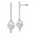 Sterling Silver Polished & Textured Ball Post Dangle Earrings, 41.5 mm