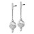 Sterling Silver Polished & Textured Ball Post Dangle Earrings, 41.5 mm - View 2