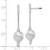Sterling Silver Polished & Textured Ball Post Dangle Earrings, 41.5 mm - View 3