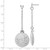 Sterling Silver Rhodium-Plated Diamond-Cut Circle Discs Post Dangle Earrings, 65.8 mm - View 3