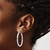 Sterling Silver Rhodium-Plated 3 mm Round Hoop Earrings, 36 mm Long - View 3