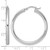 Sterling Silver Rhodium-Plated 3 mm Round Hoop Earrings, 36 mm Long - View 5