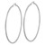 Sterling Silver Rhodium-Plated Diamond-Cut 2 x 80 mm Square Tube Hoop Earrings, 81 mm Long - View 2