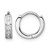 Sterling Silver Rhodium-Plated Cubic Zirconia Hinged Hoop Earrings, 10 mm - QE9251