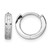 Sterling Silver Rhodium-Plated Cubic Zirconia Hinged Hoop Earrings, 10 mm - QE9252
