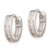 Sterling Silver Rhodium-Plated Cubic Zirconia Hinged Hoop Earrings, 10 mm - QE9252 - View 2