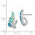 Sterling Silver Rhodium-Plated Cubic Zirconia & Blue Lab-Created Opal Twisted Post Drop Earrings, 18 mm - View 4