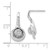 Sterling Silver Stellux Crystal Ball Post Dangle Earrings, 21 mm - View 3
