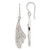 Sterling Silver Stellux Crystal Wing Dangle French Wire Earrings, 45 mm