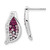 Sterling Silver Purple, Pink & White Stellux Crystal Post Dangle Earrings, 20 mm
