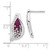 Sterling Silver Purple, Pink & White Stellux Crystal Post Dangle Earrings, 20 mm - View 3