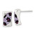 Sterling Silver Purple & Black Stellux Crystal Animal Print Stud Earrings, 13 mm