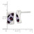 Sterling Silver Purple & Black Stellux Crystal Animal Print Stud Earrings, 13 mm - View 3