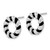 Sterling Silver Stellux Crystal & Black Enamel Open Circle Stud Earrings, 16 mm - View 2