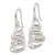 Sterling Silver Polished Silver-Plated Spiral Dangle Shepherd Hook Drop French Wire Earrings, 38.5 mm - View 2