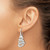 Sterling Silver Polished Silver-Plated Spiral Dangle Shepherd Hook Drop French Wire Earrings, 38.5 mm - View 3