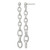 Sterling Silver Polished Graduated Cable Link Post Dangle Earrings, 60 mm