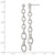 Sterling Silver Polished Graduated Cable Link Post Dangle Earrings, 60 mm - View 3