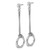 Sterling Silver Rhodium-Plated Polished Abstract Chain Dangle Earrings, 51 mm - View 2