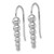 Sterling Silver Rhodium-Plated Graduated Beaded Shepherd Hook Stud French Wire Earrings, 29 mm - View 2