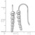 Sterling Silver Rhodium-Plated Graduated Beaded Shepherd Hook Stud French Wire Earrings, 29 mm - View 3