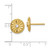 Sterling Silver Gold-Tone Polished Beaded and Textured Cubic Zirconia Circle Stud Earrings - View 3