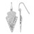 Sterling Silver Rhodium-Plated Polished Brushed and Hammered Triangle Shepherd Hook Dangle French Wire Earrings