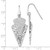 Sterling Silver Rhodium-Plated Polished Brushed and Hammered Triangle Shepherd Hook Dangle French Wire Earrings - View 3
