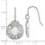Sterling Silver Rhodium-Plated Polished Filigree Mother of Pearl Filigree Circle Dangle French Wire Earrings - View 3