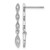 Sterling Silver Rhodium-Plated Polished Fancy Cubic Zirconia Dangle Post Earrings