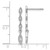 Sterling Silver Rhodium-Plated Polished Fancy Cubic Zirconia Dangle Post Earrings - View 3