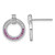 Sterling Silver Rhodium-Plated White and Red Cubic Zirconia Open Circle Stud Earrings