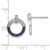 Sterling Silver White and Black Rhodium-Plated White and Blue Cubic Zirconia Open Circle Stud Earrings - View 3