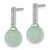 Sterling Silver Rhodium-Plated Aventurine and Cubic Zirconia Drop Post Earrings - View 2