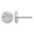 Sterling Silver Rhodium-Plated Brushed Cubic Zirconia Circle Stud Earrings