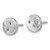 Sterling Silver Rhodium-Plated Brushed Cubic Zirconia Circle Stud Earrings - View 2