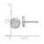 Sterling Silver Rhodium-Plated Brushed Cubic Zirconia Circle Stud Earrings - View 3